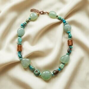 Jay King DTR Mine Finds Turquoise Copper Beaded Statement Necklace